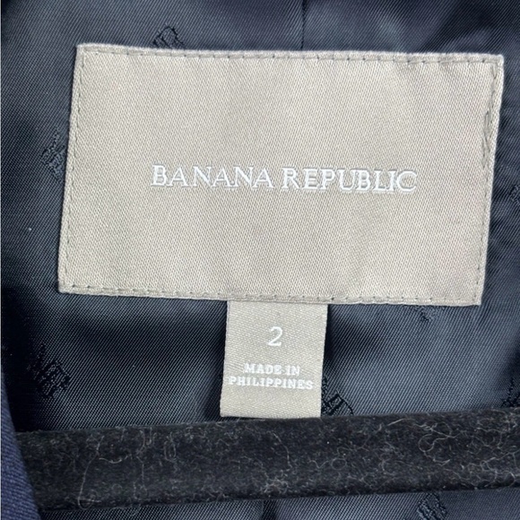 Banana Republic Button Blazer Jacket Wool Blend Office Career Wear Size 2 - Picture 3 of 10